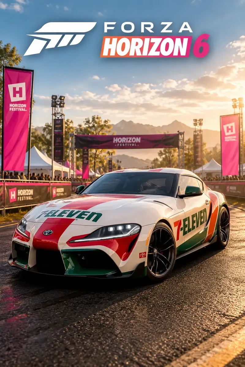 Forza Horizon 6 – Exclusive 2020 Toyota GR Supra 7 Eleven Edition Car DLC van Xbox Game Studios – cover