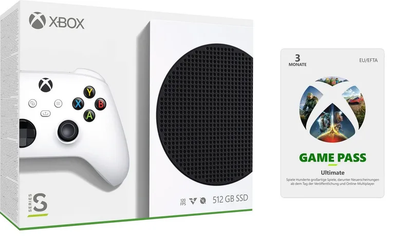 Series S Starter Bundle + 3 Monate Game Pass Ultimate (Set, Starter Bundle), Digital-Only (ohne Laufwerk) van Xbox, Wit, 512 GB – cover