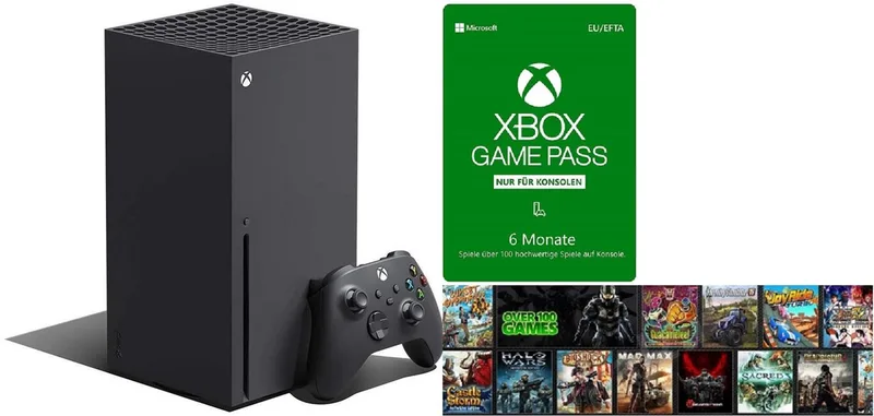 Series X KONSOLE 1 TB + Xbox Game Pass - 6 Monate Abonnement Xbox-Controller by Xbox, Black – cover