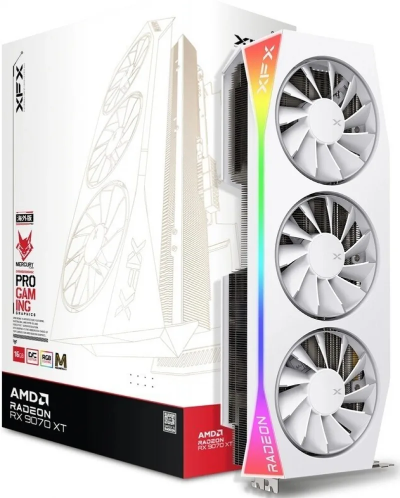 Mercury AMD Radeon RX 9070 XT OC White Magnetic Air Edition - Videokaart van XFX – cover