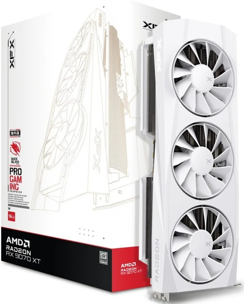 Quicksilver AMD Radeon RX 9070 XT White Gaming Edition - Videokaart van XFX – cover