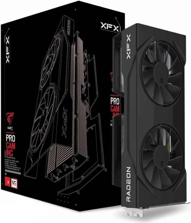 Radeon RX 9060XT Swift Dual Fan OC Black 16GB - Videokaart van XFX – cover