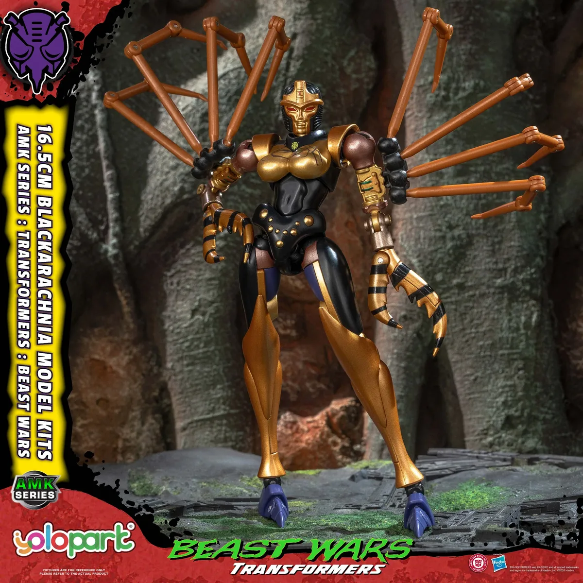 Transformers AMK Series Blackarachnia fra Yolopark – cover