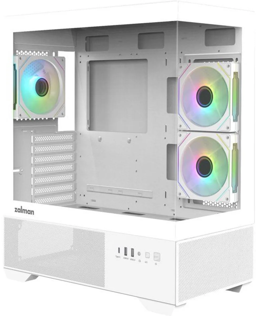 PC-behuizing zonder voeding van Zalman, Wit – cover