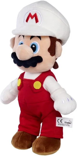 Super Mario Pluche - Fire Mario (30cm) van Simba Toys – cover 2 van 2